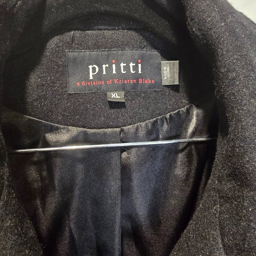 Vintage Pritti A Division Of Kirsten Wool Coat, Size XL, Black - Picture 2 of 9